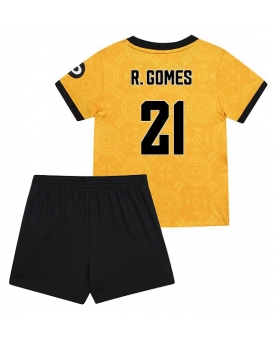 Billige Fotballdrakt Wolves Rodrigo Gomes #21 Replika Hjemmedraktsett Barn 2025-26 Kortermet (med bukser)